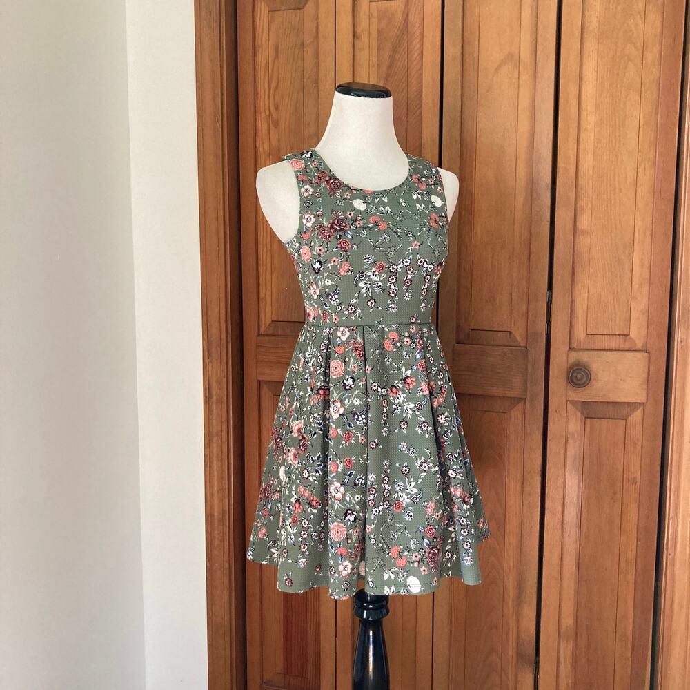 Copper Key Girls Floral Fit & Flare Dress, Size 10